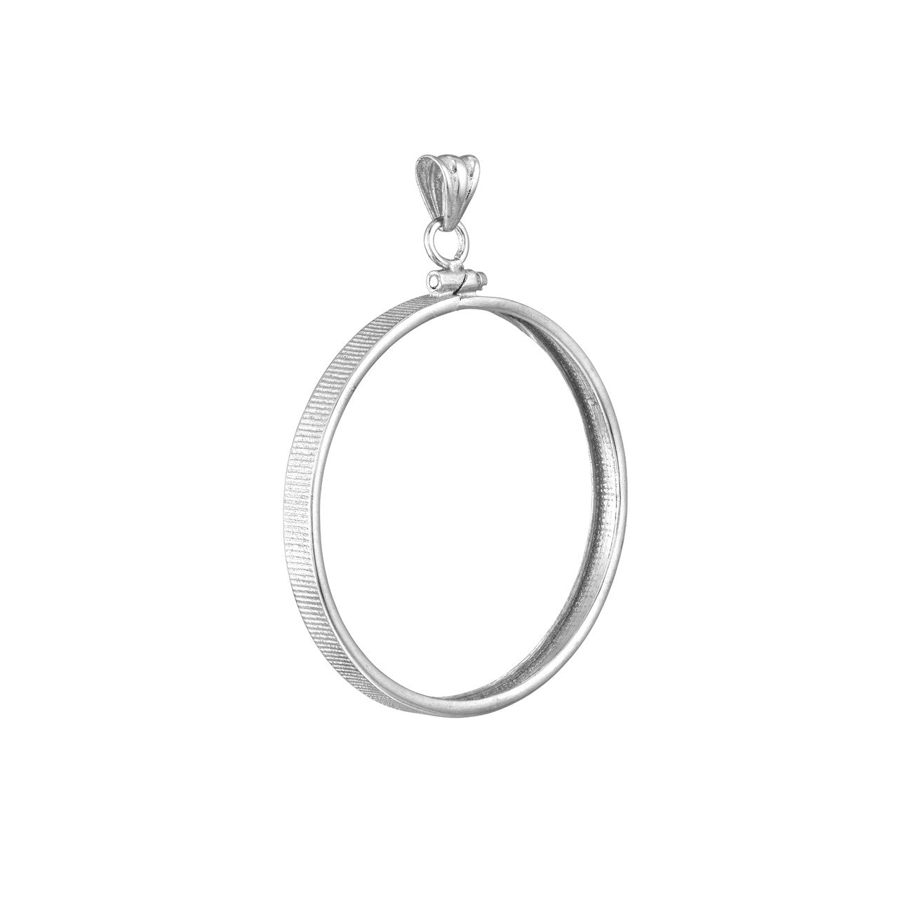 Sterling Silver American Eagle 1 oz Coin Bezel Screw Top Frame Mounting Holder Pendant Charm