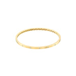 Load image into Gallery viewer, 14k Yellow White Gold Diamond Greek Key Square Tube Bangle Bracelet
