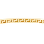 Kép betöltése a galériamegjelenítőbe: 14k Yellow White Gold Greek Key Square Tube Bangle Bracelet
