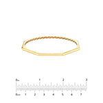 이미지를 갤러리 뷰어에 로드 , 14k Yellow Gold Geometric Octagon Greek Key Hinged Bangle Bracelet
