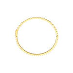 Lade das Bild in den Galerie-Viewer, 14k Yellow Gold Fluted Greek Key Hinged Bangle Bracelet
