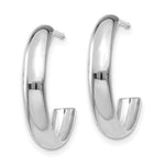 Load image into Gallery viewer, 14K White Gold C Hoop Earrings 17mm x 4mm
