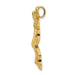 Indlæs billede til gallerivisning 14k Yellow Gold Risen Jesus Christ Chain Slide Pendant Charm
