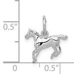 Załaduj obraz do przeglądarki galerii, 14k White Gold Running Horse Pendant Charm
