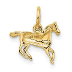 Indlæs billede til gallerivisning 14k Yellow Gold Horse Pendant Charm
