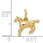Indlæs billede til gallerivisning 14k Yellow Gold Horse Pendant Charm
