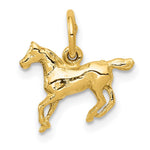 Indlæs billede til gallerivisning 14k Yellow Gold Horse Pendant Charm
