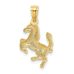 Lade das Bild in den Galerie-Viewer, 14k Yellow Gold Rearing Horse Pendant Charm

