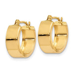 이미지를 갤러리 뷰어에 로드 , 14k Yellow Gold Square Tube Round Hoop Earrings
