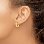 이미지를 갤러리 뷰어에 로드 , 14k Yellow Gold Square Tube Round Hoop Earrings

