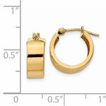 이미지를 갤러리 뷰어에 로드 , 14k Yellow Gold Square Tube Round Hoop Earrings
