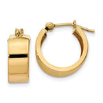 이미지를 갤러리 뷰어에 로드 , 14k Yellow Gold Square Tube Round Hoop Earrings
