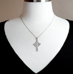Load image into Gallery viewer, 14k White Gold Celtic Cross Pendant Charm
