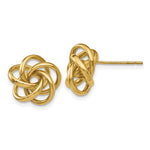 Lade das Bild in den Galerie-Viewer, 14k Yellow Gold Classic Love Knot Stud Post Earrings
