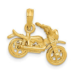 Lataa kuva Galleria-katseluun, 14k Yellow Gold Motorcycle  Moveable 3D Pendant Charm
