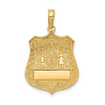 Kép betöltése a galériamegjelenítőbe: 14k Yellow Gold Police Badge Large Pendant Charm
