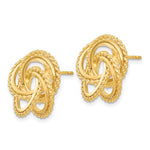 画像をギャラリービューアに読み込む, 14k Yellow Gold Twisted Love Knot Stud Post Earrings
