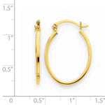 Kép betöltése a galériamegjelenítőbe: 14k Yellow Gold Classic Oval Lightweight Hoop Earrings
