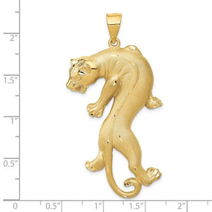14K Yellow Gold Panther Large Pendant Charm
