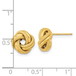 Załaduj obraz do przeglądarki galerii, 14k Yellow Gold 10mm Classic Love Knot Stud Post Earrings
