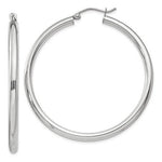 Load image into Gallery viewer, 14K White Gold 65mm x 3mm Classic Round Hoop Earrings
