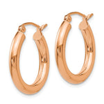 Charger l&#39;image dans la galerie, 14K Rose Gold 20mm x 3mm Classic Round Hoop Earrings
