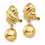 Load image into Gallery viewer, 14k Yellow Gold Non Pierced Clip On Ball Dangle Earrings
