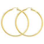 Load image into Gallery viewer, 14K Yellow Gold 60mm x 3mm Lightweight Round Hoop Earrings
