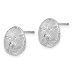 Load image into Gallery viewer, 14k White Gold Sand Dollar Starfish Post Push Back Earrings
