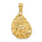 Load image into Gallery viewer, 14k Yellow Gold Oyster Shell Seashell 3D Pendant Charm
