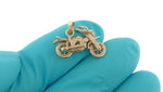 Lade das Bild in den Galerie-Viewer, 14k Yellow Gold Motorcycle  Moveable 3D Pendant Charm
