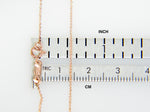 Ladda upp bild till gallerivisning, 14K Rose Gold 0.7mm Rope Bracelet Anklet Choker Necklace Pendant Chain

