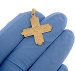 Indlæs billede til gallerivisning 14k Yellow Gold Jerusalem Cross Reversible Pendant Charm
