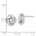 Load image into Gallery viewer, 14k White Gold 10mm Classic Love Knot Stud Post Earrings
