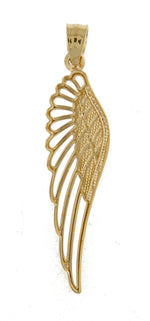 Carregar imagem no visualizador da galeria, 14k Yellow Gold Angel Wing Cut Out Pendant Charm
