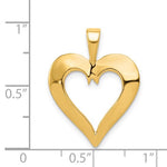 Lataa kuva Galleria-katseluun, 14k Yellow Gold Heart Pendant Charm
