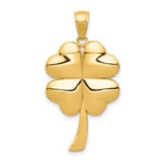 Lataa kuva Galleria-katseluun, 10K Yellow Gold 4-Leaf Clover Pendant Front View
