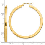 Kép betöltése a galériamegjelenítőbe: 10K Yellow Gold Hoop Earrings with Measurement Scale
