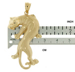 Charger l&#39;image dans la galerie, 14K Yellow Gold Panther Large Pendant Charm
