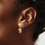 Lataa kuva Galleria-katseluun, 14k White Gold Seashell Starfish Clam Scallop Shell Dangle Earrings
