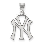 Загрузить изображение в средство просмотра галереи, 14k 10k Yellow White Gold or Sterling Silver New York Yankees LogoArt Licensed Major League Baseball MLB Pendant Charm
