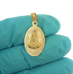 Afbeelding in Gallery-weergave laden, 14k Yellow Gold Sacred Heart of Jesus Oval Pendant Charm
