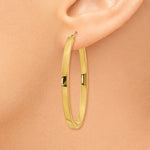 Lataa kuva Galleria-katseluun, 14k Yellow Gold Classic Large Oval Hoop Earrings
