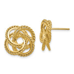 Załaduj obraz do przeglądarki galerii, 14k Yellow Gold Twisted Love Knot Stud Post Earrings
