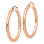 Charger l&#39;image dans la galerie, 14K Rose Gold Classic Round Hoop Earrings 35mm x 3mm
