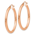 Load image into Gallery viewer, 14K Rose Gold Classic Round Hoop Earrings 35mm x 3mm

