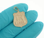 Φόρτωση εικόνας στο εργαλείο προβολής Συλλογής, 14k Yellow Gold Police Badge Large Pendant Charm
