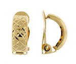 Carica l&#39;immagine nel visualizzatore di Gallery, 14K Yellow Gold Non Pierced Fancy Omega Back Clip On Earrings
