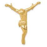 Load image into Gallery viewer, 14k Yellow Gold Corpus Jesus Christ Chain Slide Pendant Charm
