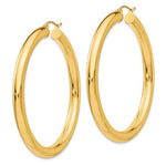 Load image into Gallery viewer, 14K Yellow Gold 55mm x 5mm Classic Round Hoop Earrings
